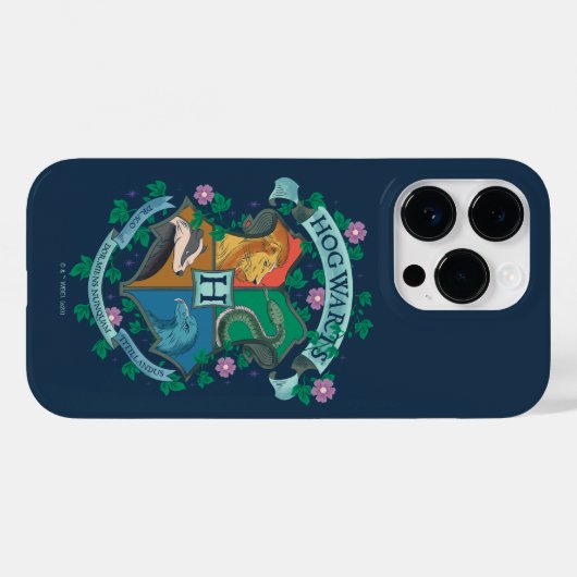 Coques Case-Mate iPhone HOGWARTS™ Floral Crest (Verso (horizontal))