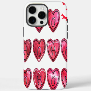 iPhone 16 Pro Max Case Hoho ! Père Noël coeur cool texte Noël amour desi