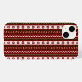 Coques Case-Mate iPhone Holiday Red et Green Fair Isle (Verso (horizontal))