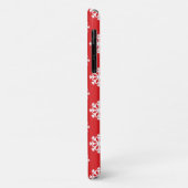 Coques Case-Mate iPhone Holly Berry on Red White Snowflakes Pattern (Dos/Gauche)