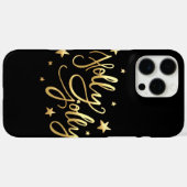 Coques Case-Mate iPhone Holly Jolly | Élégant script de faux or (Verso (horizontal))