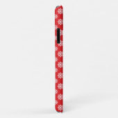 Coques Case-Mate iPhone Holly on Red White Snowflakes (Dos/Droite)