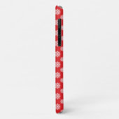 Coques Case-Mate iPhone Holly on Red White Snowflakes (Dos/Gauche)