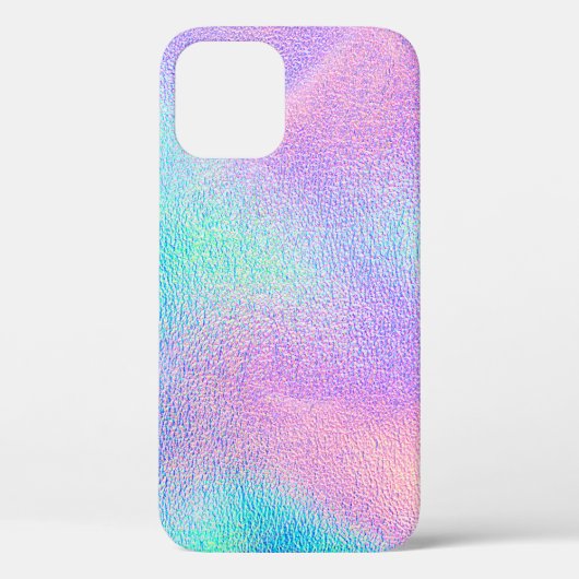 Coques Case-Mate iPhone Holographic real texture in blue pink green colors (Verso)