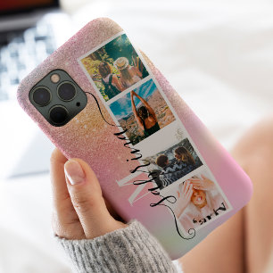 Case-Mate iPhone Case Holographie 4 photos grille nom de collage monogra