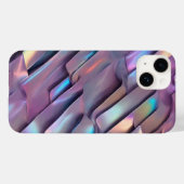 Coques Case-Mate iPhone Holographie abstraite/iridescente futuriste (Verso (horizontal))