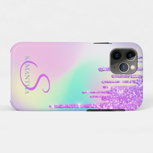 Coques Case-Mate iPhone Holographie des Parties scintillant branchées (Dos (Horizontal))