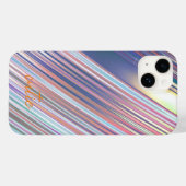 Coques Case-Mate iPhone Holographique mignonne fillette rayée (Verso (horizontal))