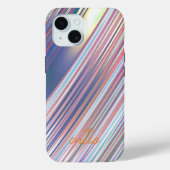 Coques Case-Mate iPhone Holographique mignonne fillette rayée (Verso)