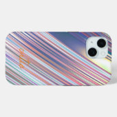 Coques Case-Mate iPhone Holographique mignonne fillette rayée (Verso (horizontal))