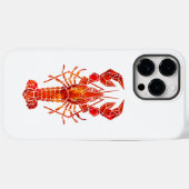 Coques Case-Mate iPhone Homard polygonal rouge (Verso (horizontal))