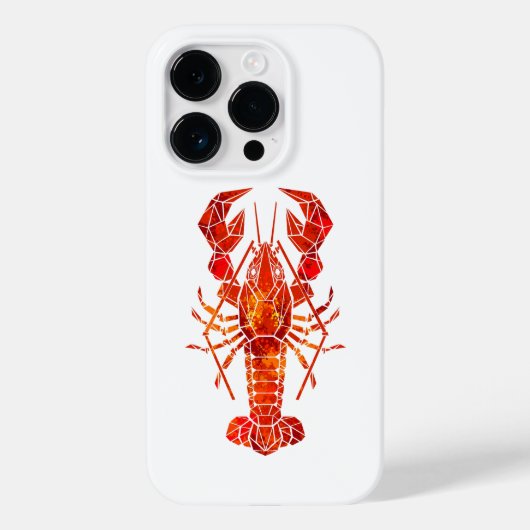 Coques Case-Mate iPhone Homard polygonal rouge (Verso)