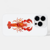 Coques Case-Mate iPhone Homard polygonal rouge (Verso (horizontal))