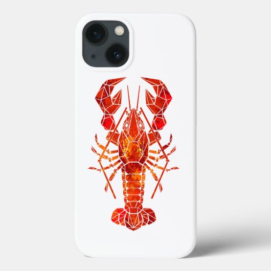 Coques Case-Mate iPhone Homard polygonal rouge (Verso)