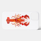 Coques Case-Mate iPhone Homard polygonal rouge (Verso (horizontal))