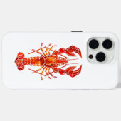 Coques Case-Mate iPhone Homard polygonal rouge (Verso (horizontal))