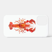 Coques Case-Mate iPhone Homard polygonal rouge (Verso (horizontal))
