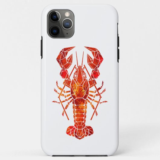 Coques Case-Mate iPhone Homard polygonal rouge (Dos)