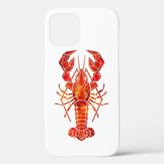 Coques Case-Mate iPhone Homard polygonal rouge (Verso)