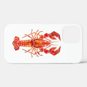Coques Case-Mate iPhone Homard polygonal rouge (Verso (horizontal))
