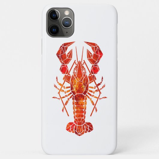 Coques Case-Mate iPhone Homard polygonal rouge (Dos)