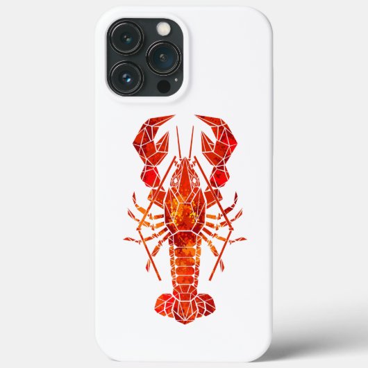 Coques Case-Mate iPhone Homard polygonal rouge (Verso)