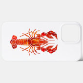 Coques Case-Mate iPhone Homard polygonal rouge (Verso (horizontal))