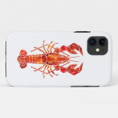 Coques Case-Mate iPhone Homard polygonal rouge (Dos (Horizontal))
