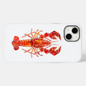 Coques Case-Mate iPhone Homard polygonal rouge (Verso (horizontal))