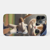 Coques Case-Mate iPhone Home Run Hitter : Le chat de baseball 3D prend une (Dos (Horizontal))