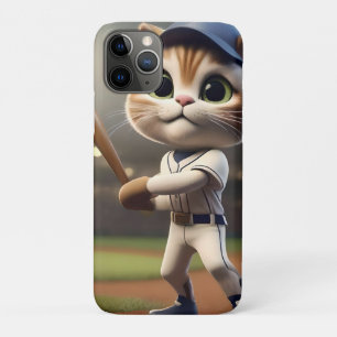 Case-Mate iPhone Case Home Run Hitter : Le chat de baseball 3D prend une