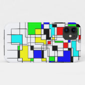 Coques Case-Mate iPhone Hommage Random Carré À Mondrian (Dos (Horizontal))