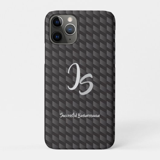 Coques Case-Mate iPhone "Homme d'affaires prospère" Silver personnel Monog (Dos)