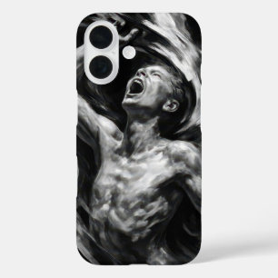 Coques iPhone 16 Homme Tormenté Avec Tendrils De Fumée