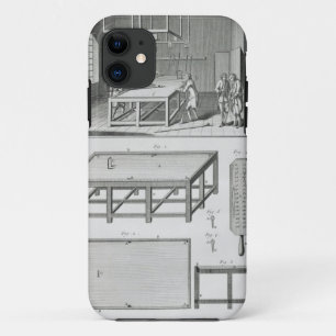 Coque iPhone 11 Hommes jouant des billards, du 'DES d'Encyclopedie