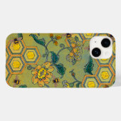 Coques Case-Mate iPhone HONEY ABEILLES, BEEHIVES, FLEURS DE PRINTEMPS Vert (Verso (horizontal))