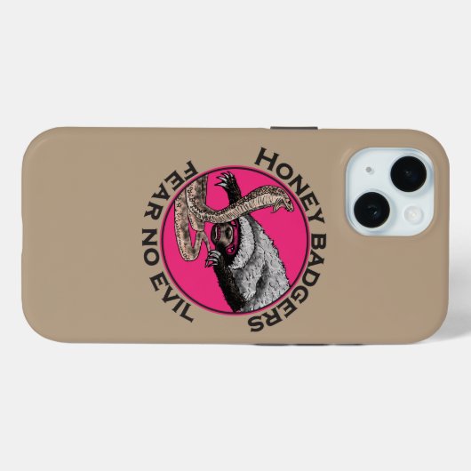 Coques Case-Mate iPhone Honey Badger versets Snake Quote (Verso (horizontal))