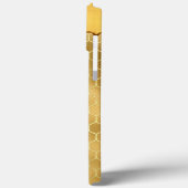 Coques Case-Mate iPhone Honey Drip Gold Typographie Initiale en Nid d'Abei (Verso / Gauche)