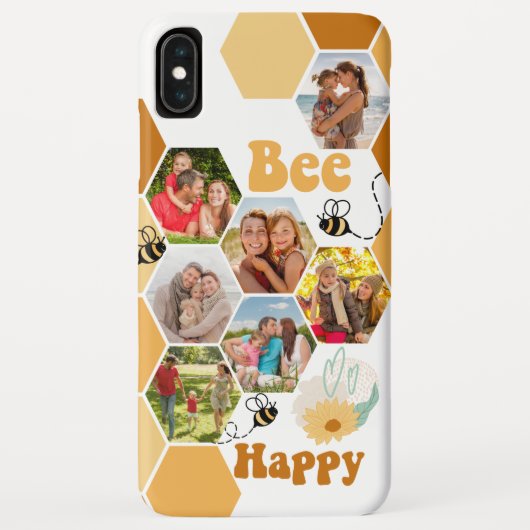 Coques Case-Mate iPhone Honeypeb 7 Photo Collage Bee Happy (Dos)
