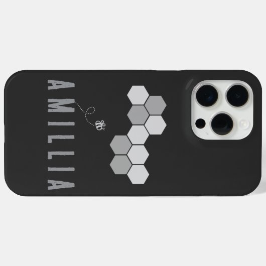 Coques Case-Mate iPhone Honeypeb Bee Nom Typographie Design (Verso (horizontal))