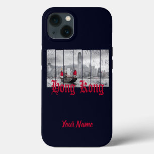 Case-Mate iPhone Case Hong Kong Harbor skyline vintage china souvenir