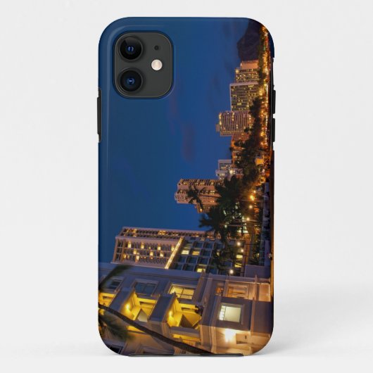 Coques Case-Mate iPhone Honolulu, Oahu, Hawaii. Exposition nocturne (Dos)