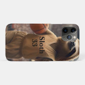 Coques Case-Mate iPhone Hoops and Hangs : Le Slam Dunking Sloth, (Dos (Horizontal))