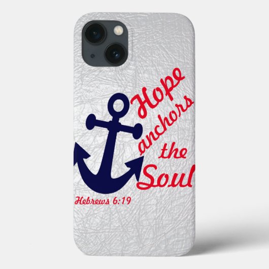 Coques Case-Mate iPhone Hope anchors the soul Hebrews bible (Verso)