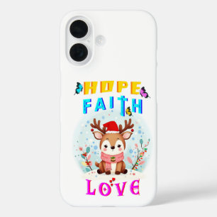 Coques iPhone 16 Hope Faith Love
