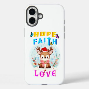 Coques iPhone 16 Plus Hope Faith Love