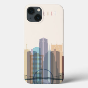 Etui iPhone 13 Horizon de ville de Detroit, Michigan