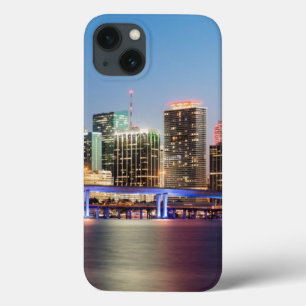 iPhone 13 Coque Horizon lumineux de Miami du centre au crépuscule