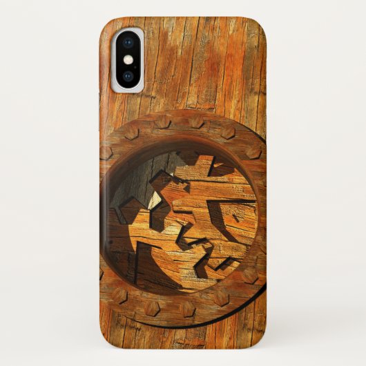 Coques Case-Mate iPhone horloge en bois (Dos)