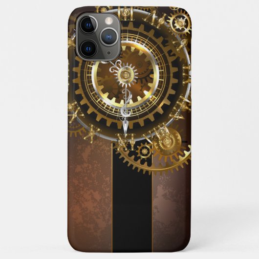 Coques Case-Mate iPhone Horloge Steampunk avec des engrenages anciens (Dos)